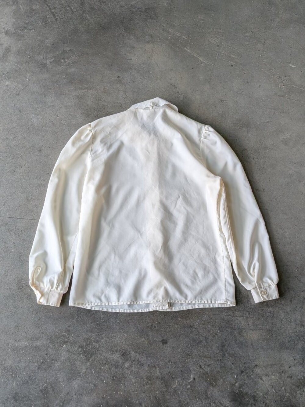 Vintage 80s Levi Strauss Embroidered Collar Ivory Button Front Blouse size 8 - Picture 9 of 9